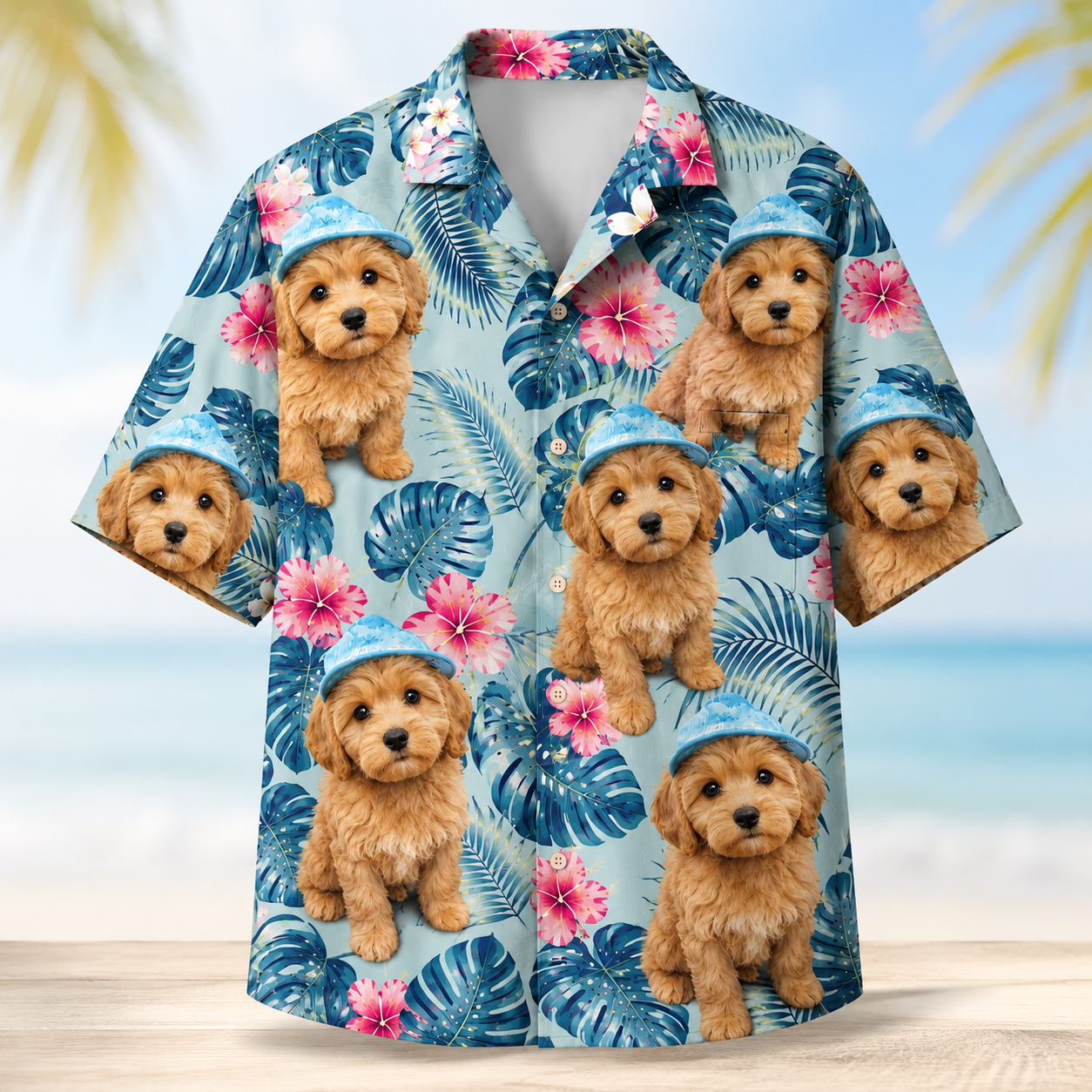 Custom Photo Tropical Style Dog Hawaii Shirt